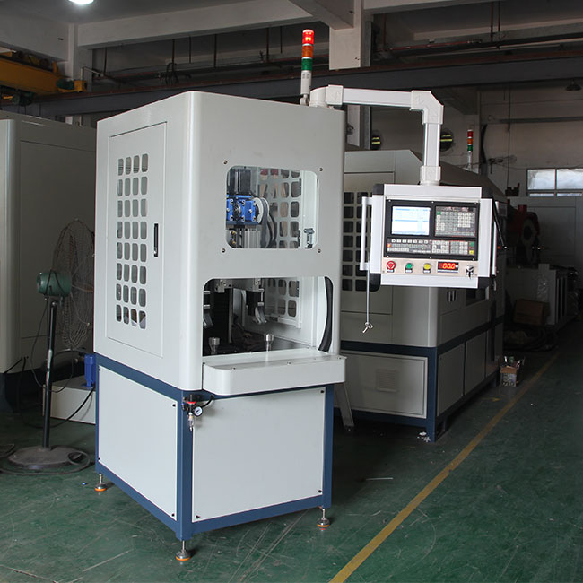 تجهیزات پرداخت و برس زنی CNC برای محصولات گرد و صیقلی، 2 ایستگاه، سطوح محصولات گرد منظم 6