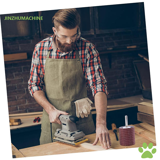 چرخ های فلپ بادوام مواد مصرفی پرداخت پارچه سنباده 250*50 میلی متر دانه 240 چرخ فلپ سیم ساینده برای سنگ زنی و پرداخت 10