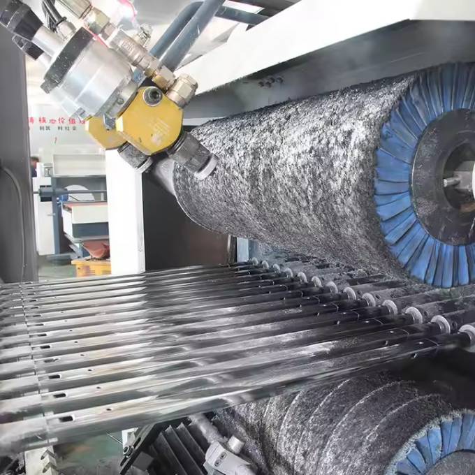 دستگاه پولیش اتوماتیک لوله/تیوب فلزی برای پرداخت سطح با پرداخت سیم مویی 8k آینه ای برای پرداخت مربع/گرد 7