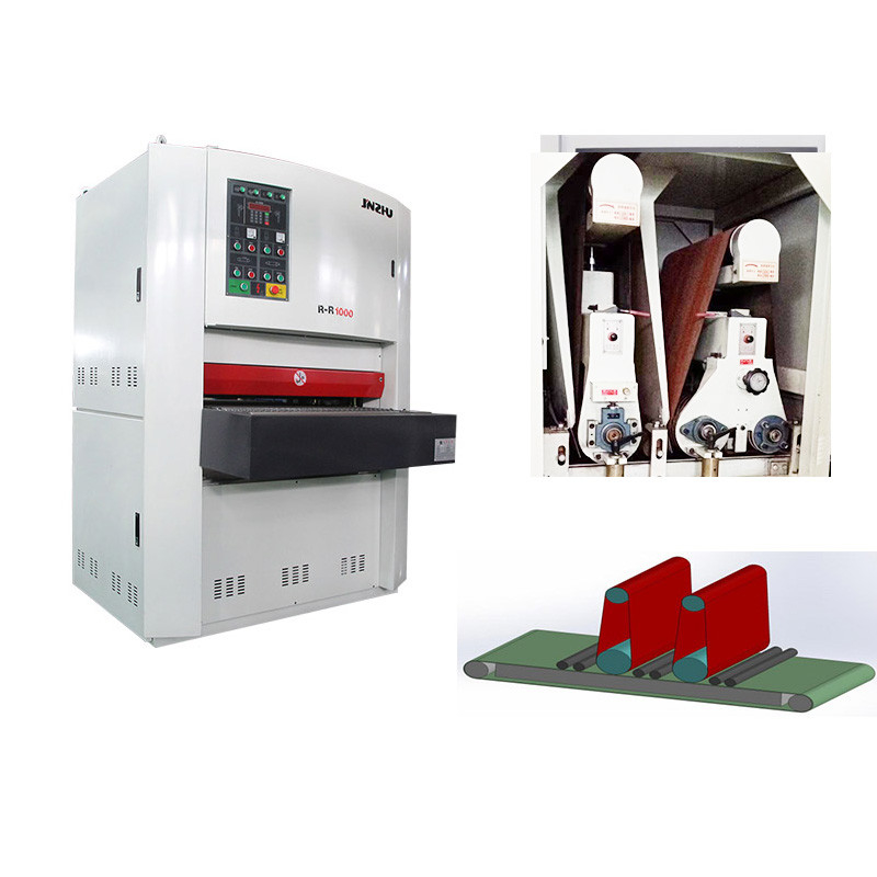کمربند ماسه اتوماتیک Rr1000mm ورق کار گسترده فلز ماسه کشی ماشین Deburring کمربند پولیش